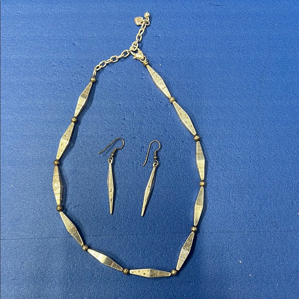 Brighton Silver Necklace and Earring Set